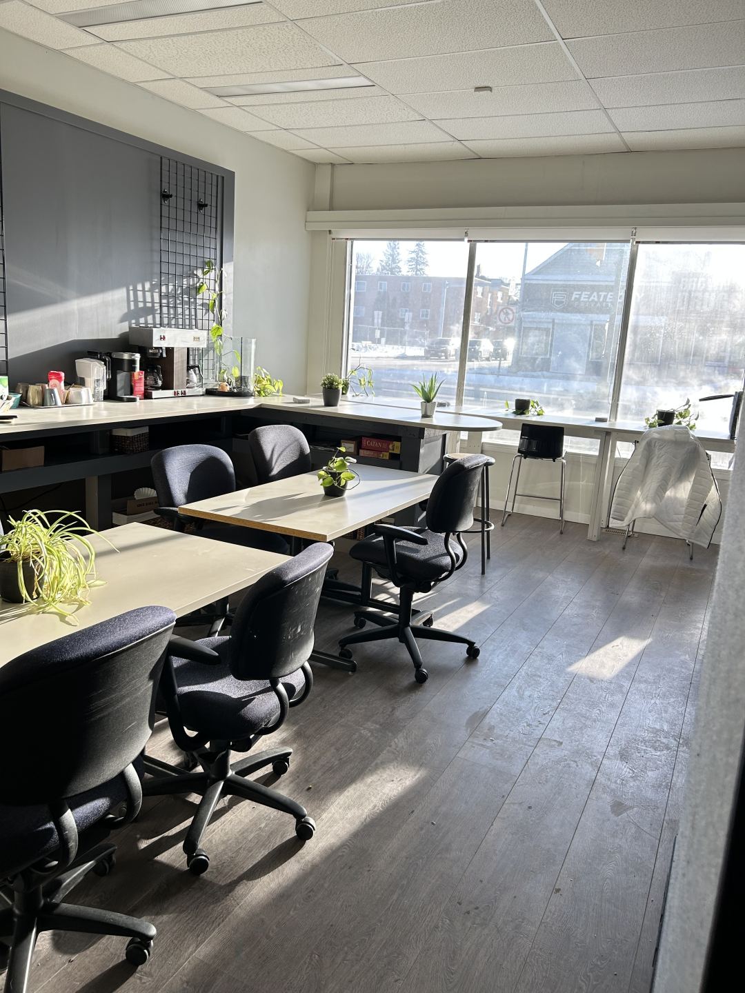 This is an image of the common area for BizAssist's coworking space in Winnipeg Manitoba.